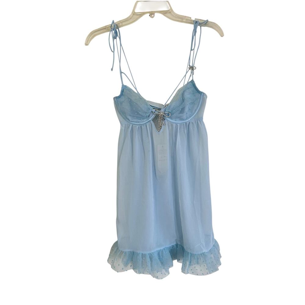 For Love & Lemons Izzy Slip Dress blue size XS - Picture 3 of 10